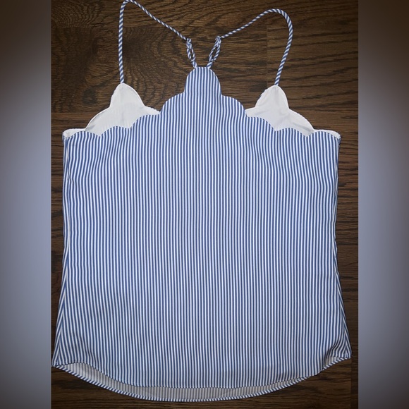 J.Crew Factory scalloped striped cami top - Picture 2 of 3